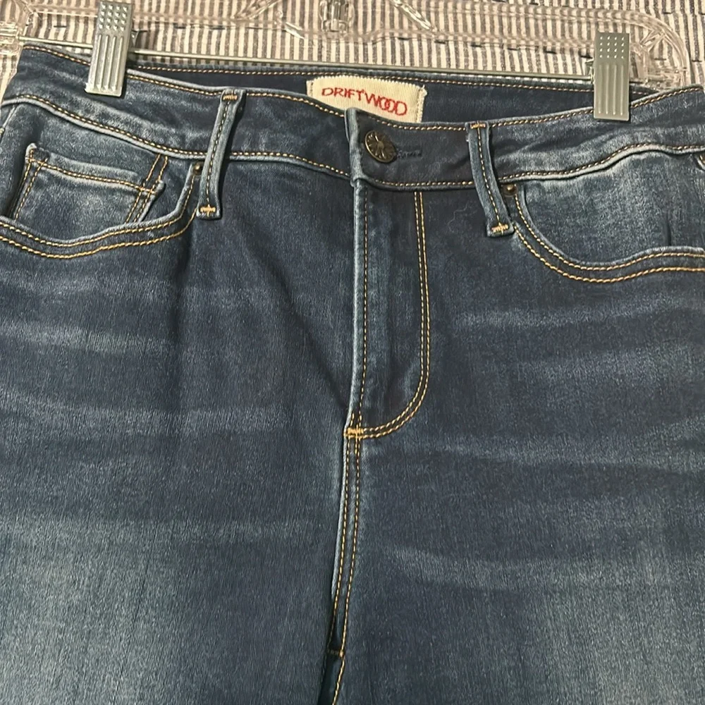 DRIFTWOOD Dark Blue Skinny Jeans with Floral Embroidery - Picture 5 of 5